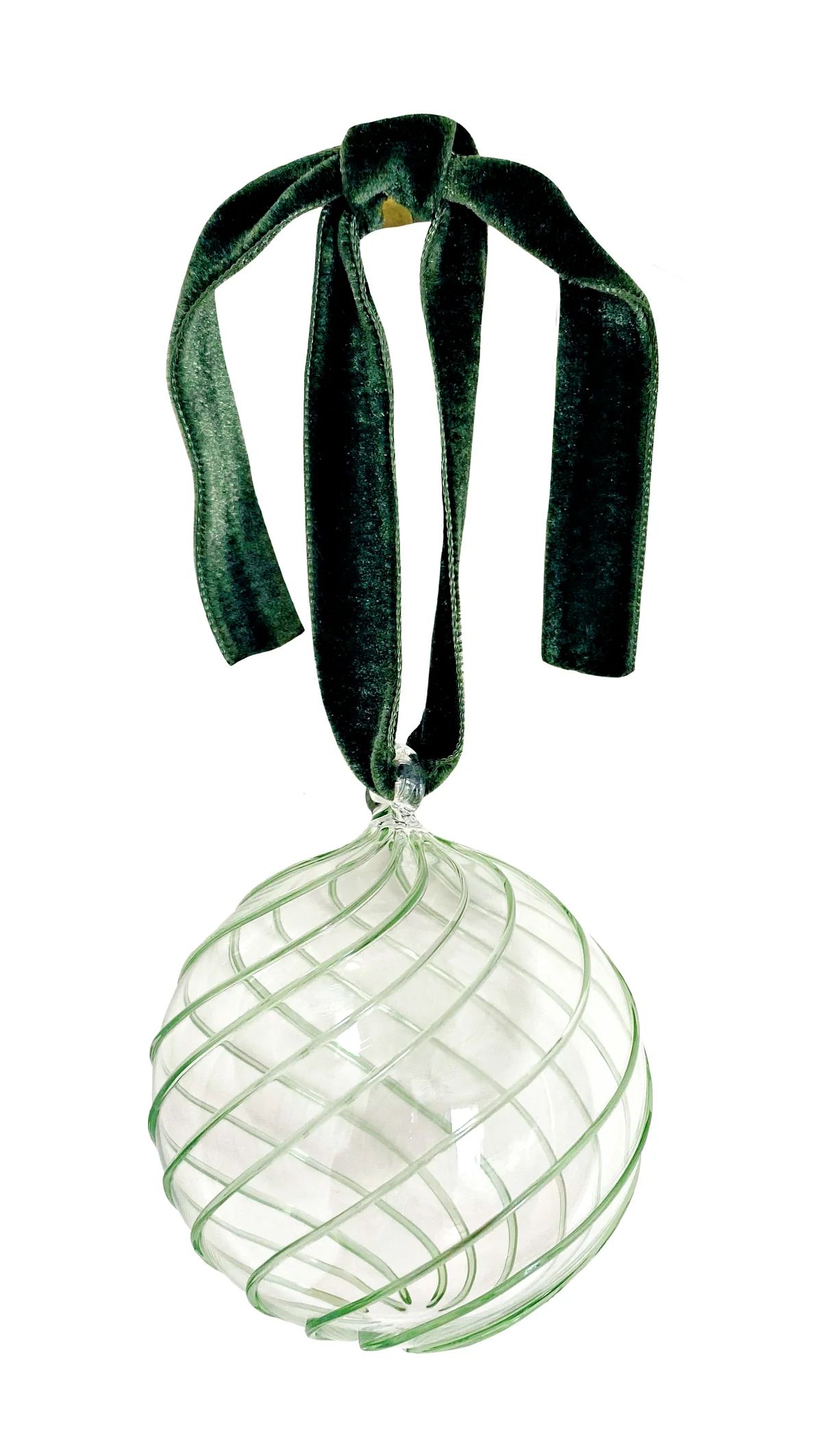Swirl Glass Bauble in Green | Over The Moon
