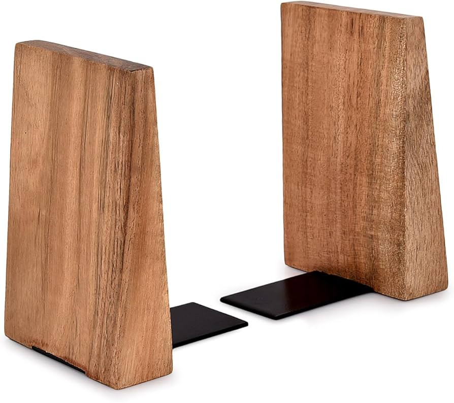 EDHAS Acacia Wood Bookends Space Books for Kids Display Organizers Office Book Shelf Décor (10.1... | Amazon (UK)