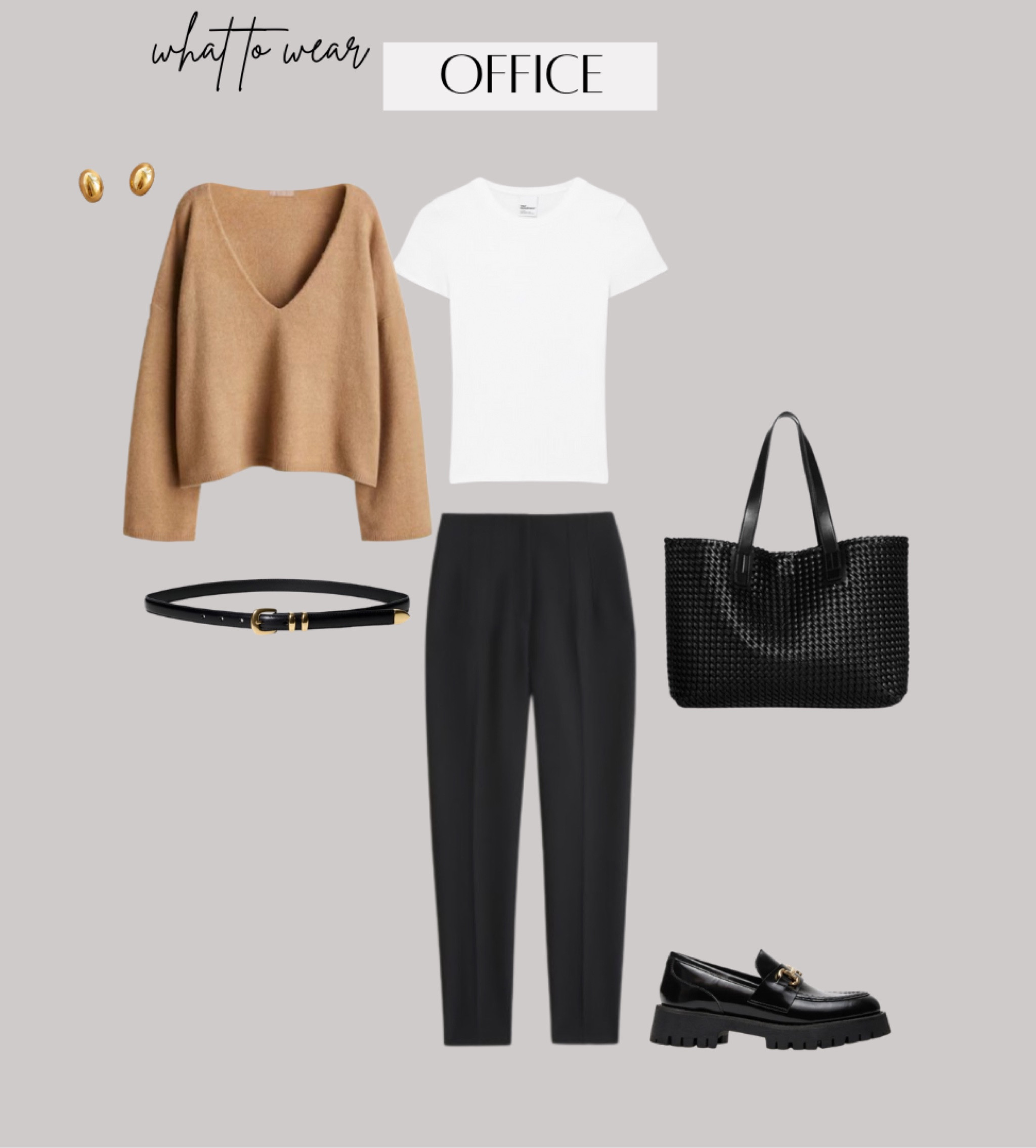 Workwear Outfit/ Office Outfit

trouser pants, loafers, knit sweater jumper, black belt 

#LTKWorkwear #LTKItBag #LTKShoeCrush