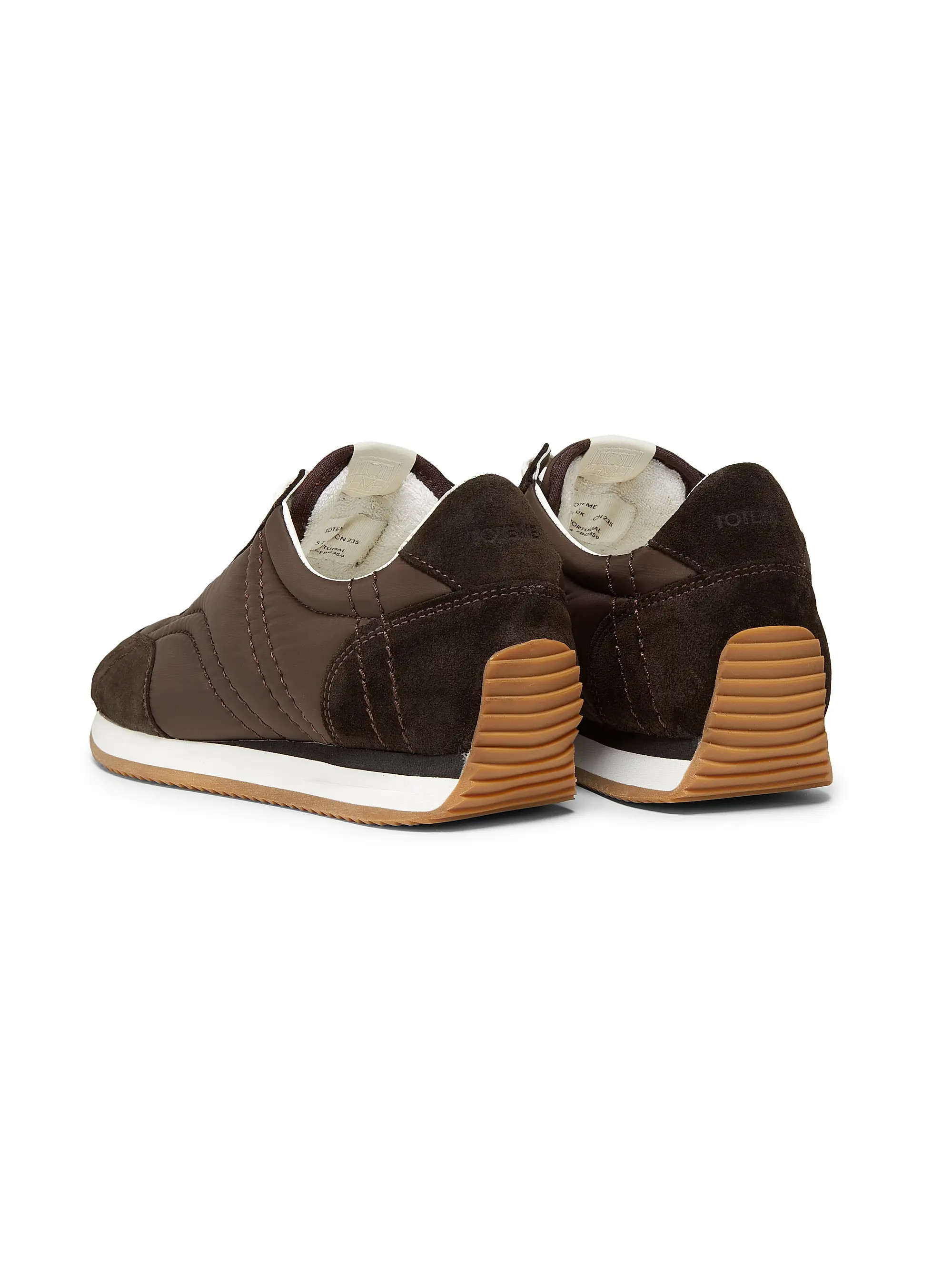 Toteme Sporty Monogram-Quilted Low-Top Sneakers | Saks Fifth Avenue | Saks Fifth Avenue