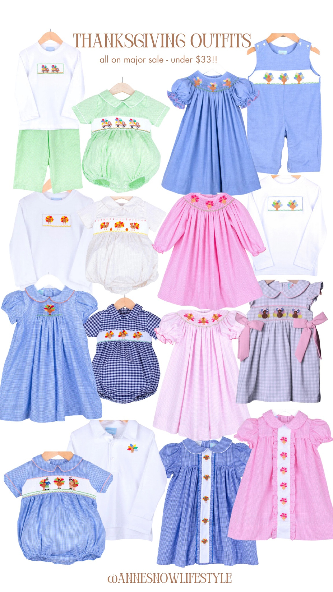 thanksgiving outfits all on major sale - everything under $33! 

kids thanksgiving outfits, thanksgiving smocked dress, turkey smock dress, turkey bubble, smocked bubble, turkey day outfits, pink thanksgiving dress, matching sibling thanksgiving, affordable smocked for kids, thanksgiving, turkey 

#LTKSeasonal #LTKKids #LTKHoliday