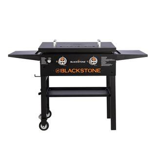 Blackstone 28 in. 2-Burner Propane Gas Griddle (Flat Top Grill) Station in Black with Hard Cover ... | The Home Depot