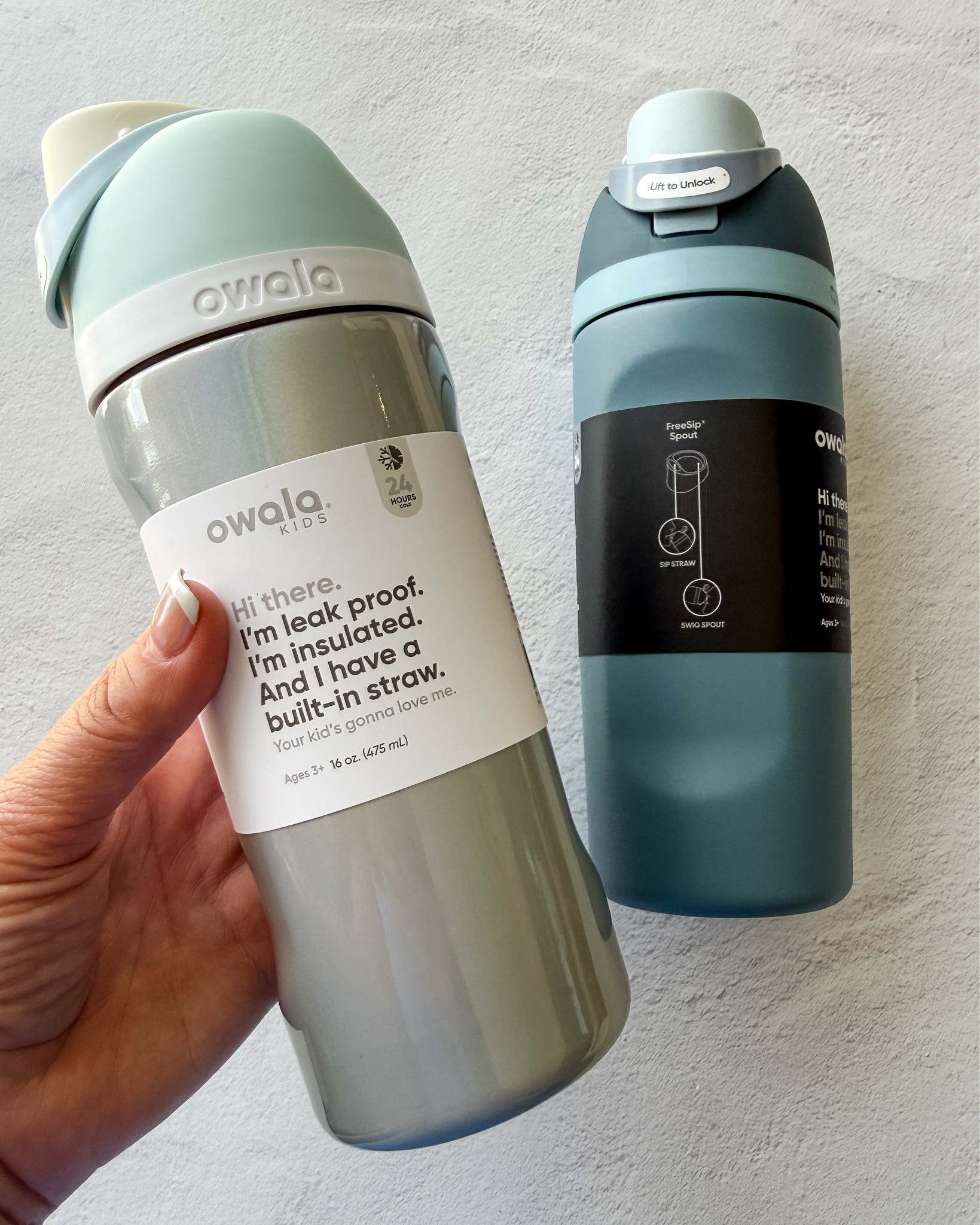 These 16 oz Owala bottles are great for littler kids or supplements since they are no leak!  

 #LTKmorningroutine #LTKKids