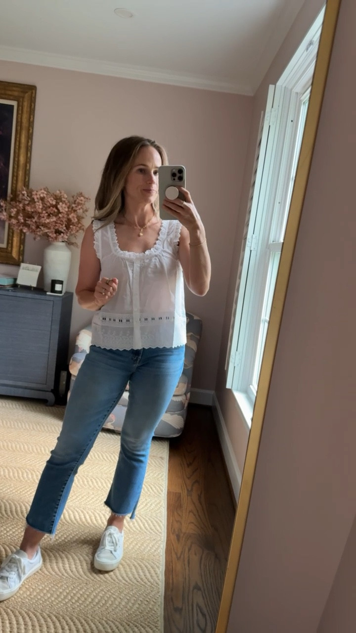 I have this Madewell tank in black and loved it so much I got it in white! Almost everything is 20% off right now at Madewell with code LTK20 so snag this summer staple! Wearing an XS. 

#LTKStyleTip #LTKxMadewell
