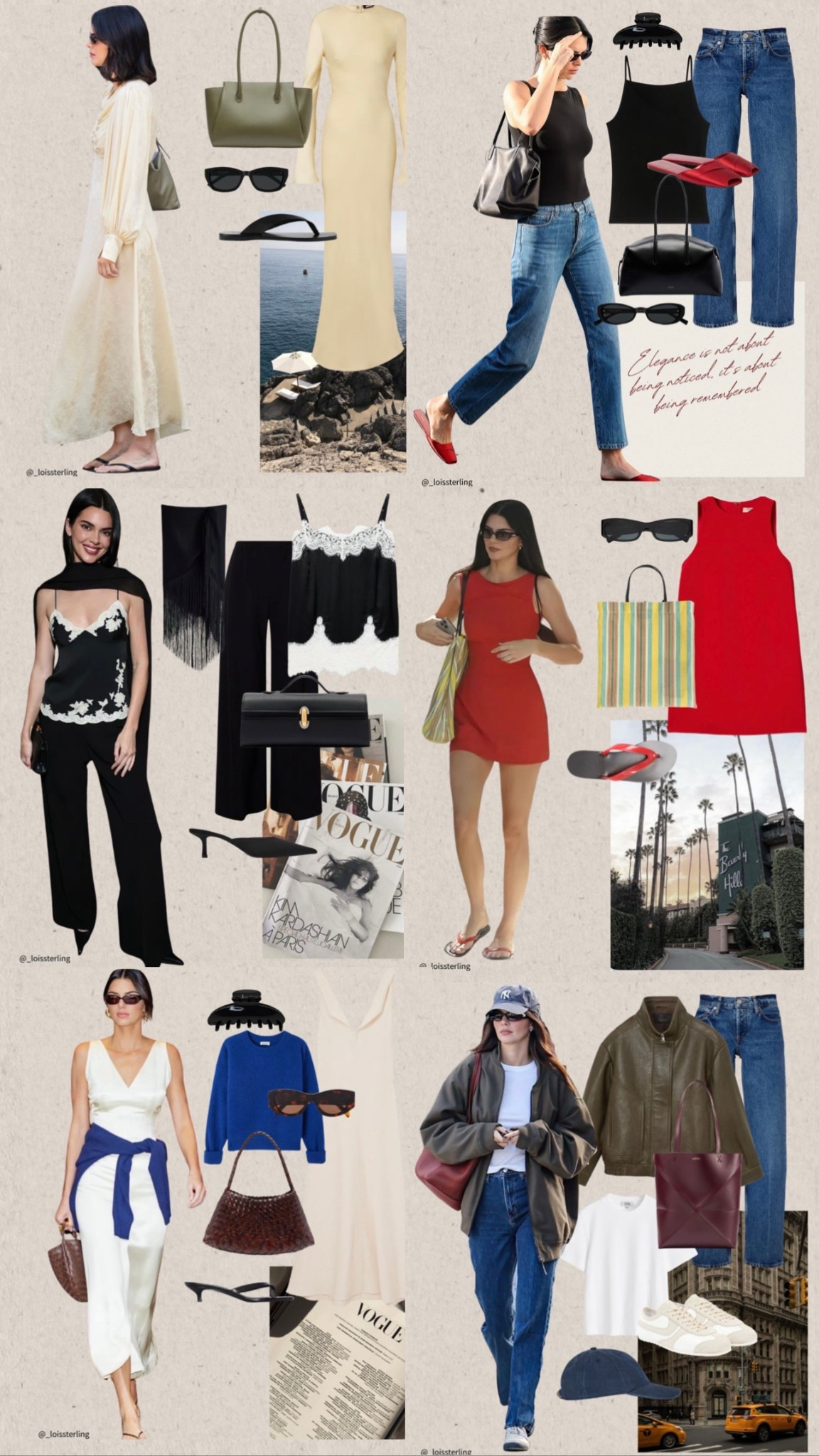 Get the Kendall Jenner look ❤️ 17 outfits  to save for Spring. Part 3

Our favourite style muse’s Spring / Summer looks are some of my favs! KJ is  known for her elevated basics, effortless understated style yet simple but cultivated looks.

To get her effortless look she doesn’t over complicate her style, often opting for simple pieces like baby tees, straight leg denim, a block colour dress or a simple flip flop. Less really is more when it comes to her looks, she pays attention to the siloettes and textures rather than heavily layering or relying on jewellery or loud accessories. That being said, her accessories take a leading role within alot of her outfits  and they tend to be effective when pulling the outfit together, 

📌 As you can imagine my Pinterest board is full of Kendall Jenner pins here are just some of my pinned looks I’ve been adding over the years.

What I love about Kendall’s style the most is how timeless and easy to recreate it is.

#LTKuk #LTKeurope #LTKspring