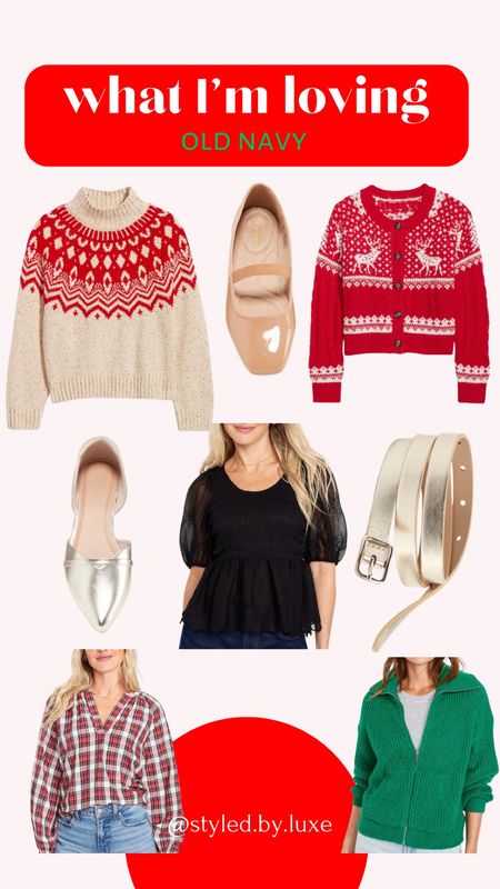 What I’m loving from old navy. Great festive pieces that won’t break the bank 

#LTKfindsunder50 #LTKHoliday #LTKstyletip