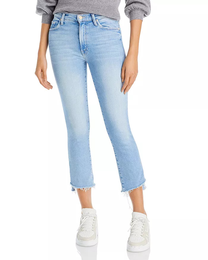 MOTHER The Insider High Rise Crop Step Fray Bootcut Jeans Women - Bloomingdale's | Bloomingdale's (US)