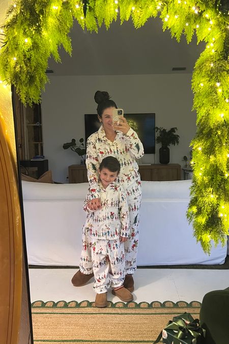 The cutest grinch pajamas are on sale! They’re so cozy!! The kids fit a little large Jett is in a size 6. I’m in the unisex size small. #meandmrjones 

#LTKHoliday #LTKGiftGuide #LTKkids