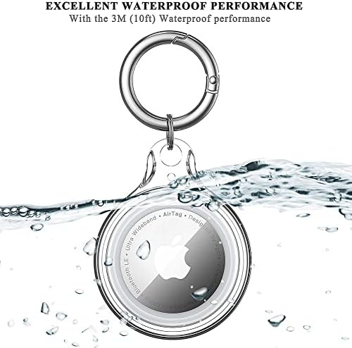 COOLQO 1 Pack IPX8 Waterproof 3M (10ft) Performance Air Tag Keychain Holder Case Compatible with App | Amazon (US)