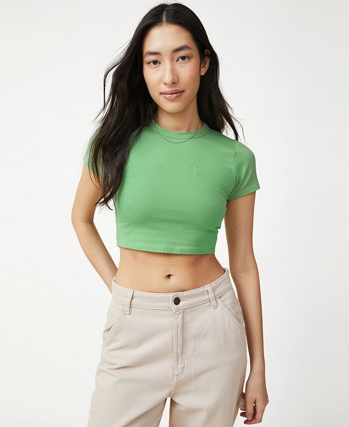 COTTON ON Women's Micro Crop T-shirt & Reviews - Tops - Juniors - Macy's | Macys (US)