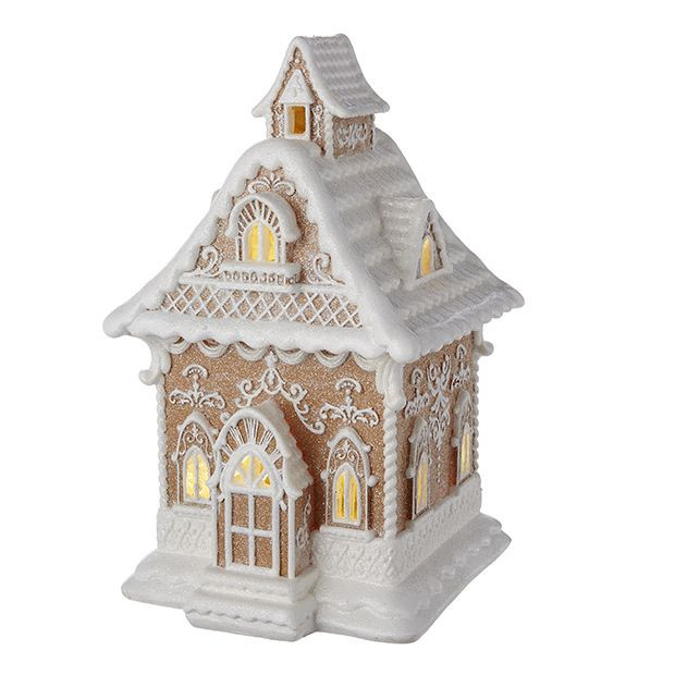 Snow Covered Gingerbread House | Antique Farm House