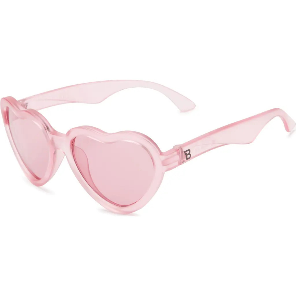 Babiators Kids' Mirrored Heart Shaped Sunglasses in Fuchsia at Nordstrom, Size 0-2 Y | Nordstrom