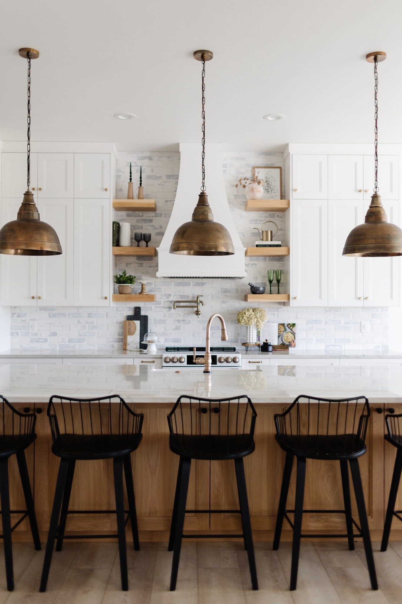 The exact pieces that make this kitchen shine 🤍 shop the stools, pendants, and faucet here.

#LTKSaleAlert #LTKHome #LTKFindsUnder100