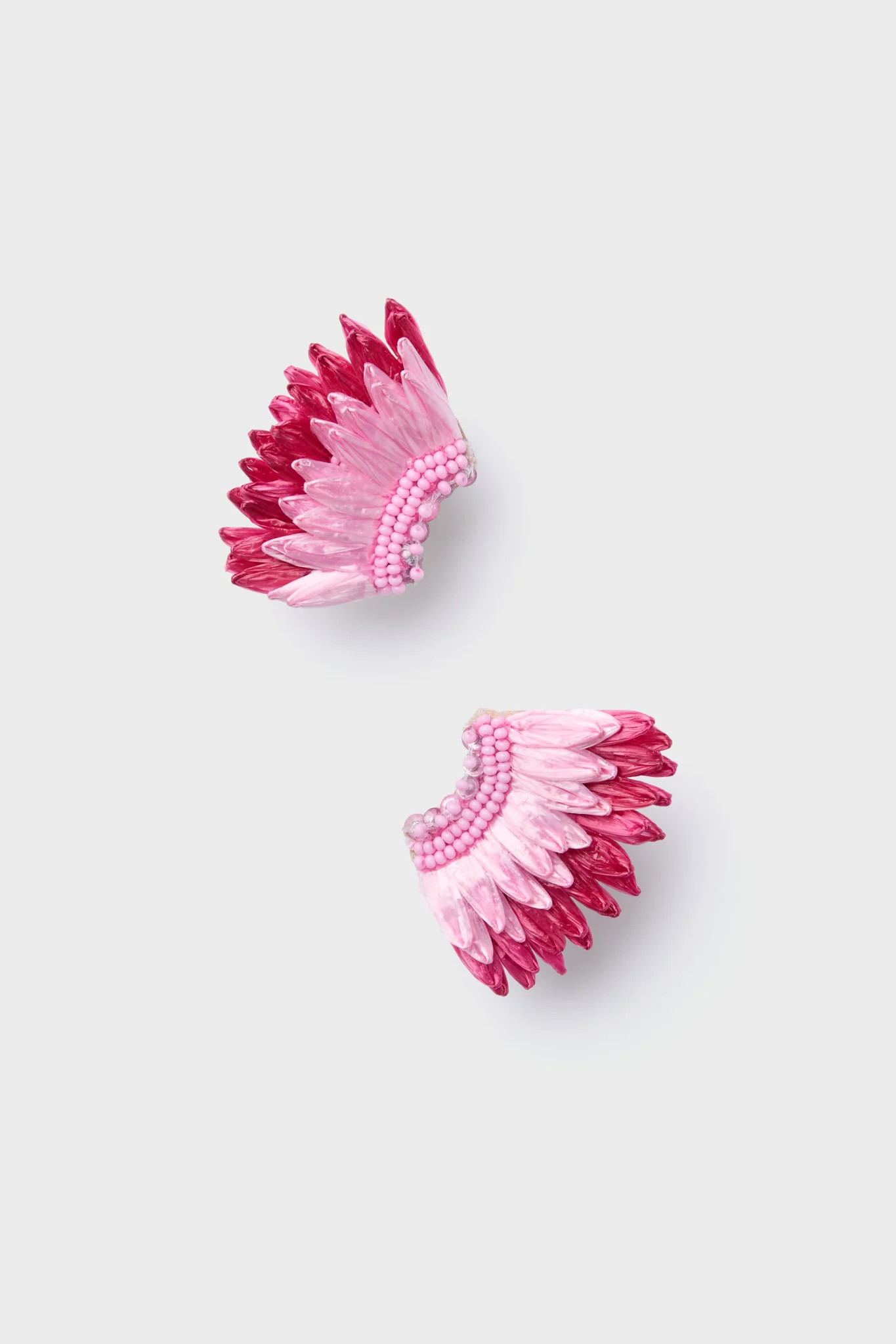 Pink All Raffia Mini Madeline Earrings | Tuckernuck (US)