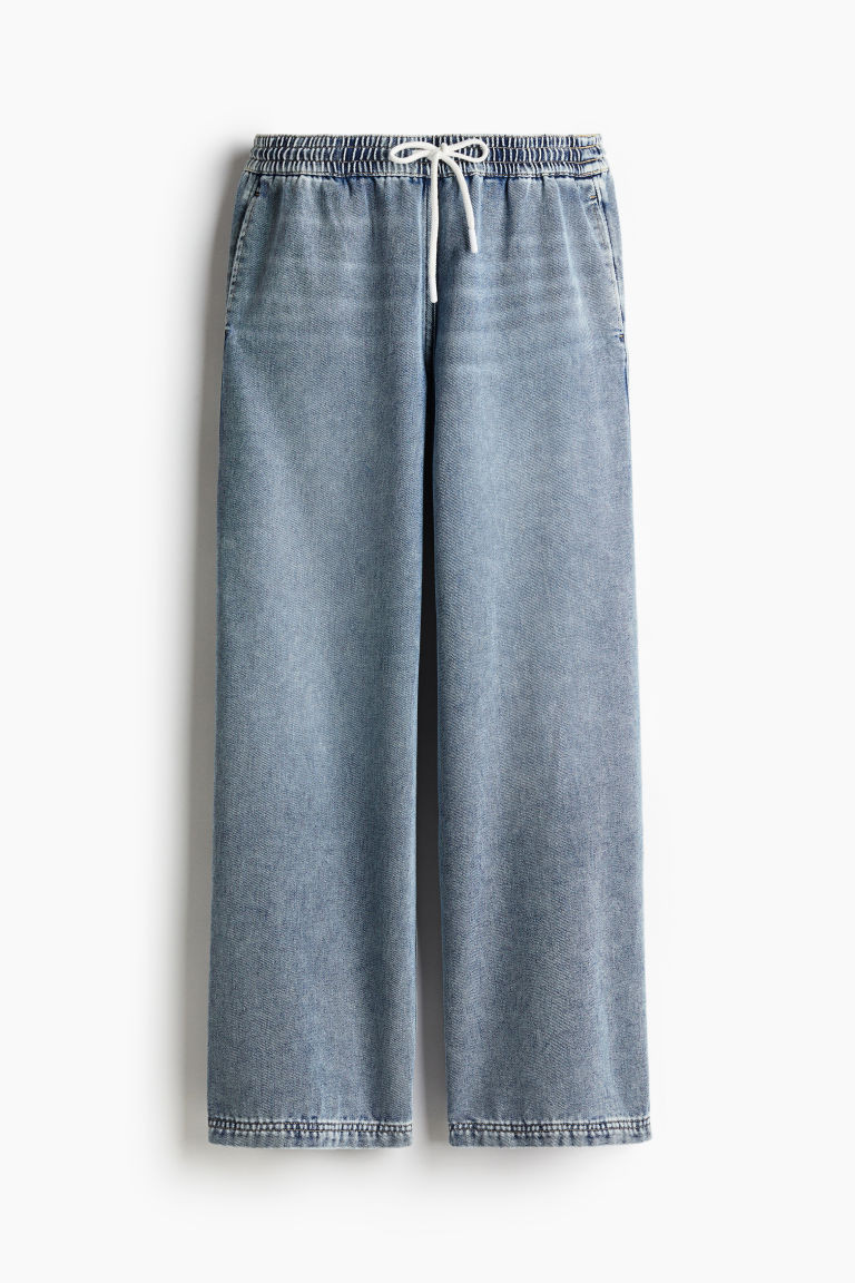 H & M - Denim Pull-on Pants - Blue | H&M (US + CA)