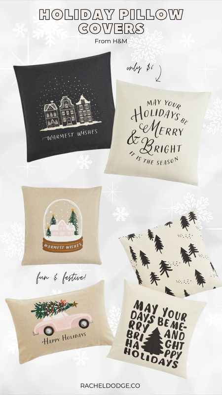 Holiday pillow covers in neutrals (and other colors) from H & M are a super affordable way to change out your pillows on a budget. These covers are as low as $6!! 

#LTKSeasonal #LTKhome #LTKHoliday