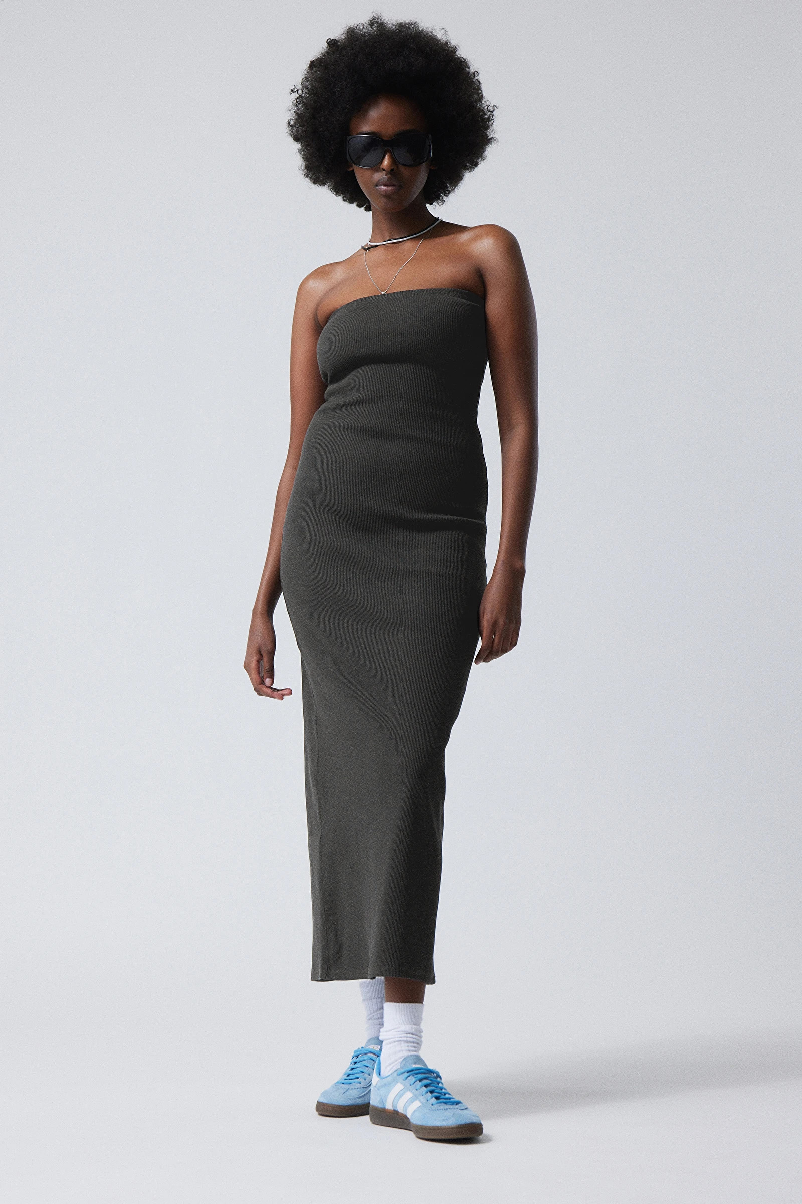 Tania Ribbed Tube Dress | Weekday