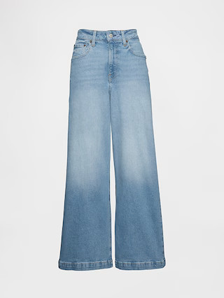 Curvy High Stride Wide-Leg Ankle Jeans | Gap (US)
