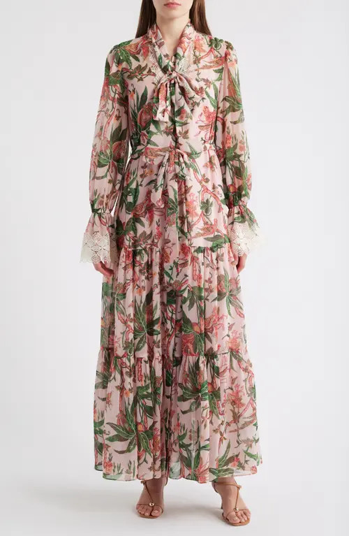 KOBI HALPERIN Payne Long Sleeve Maxi Dress in Peony Multi at Nordstrom, Size Small | Nordstrom