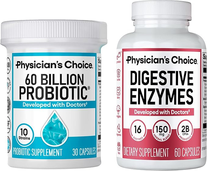 Physician's CHOICE Advanced Gut Health Bundle: 60 Billion Probiotics 30ct + Digestive Enzymes 60c... | Amazon (US)