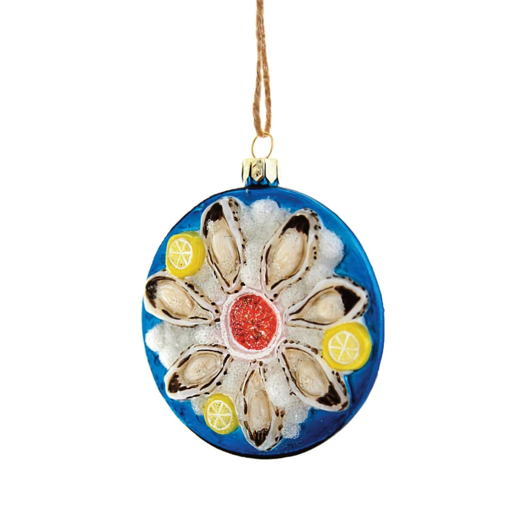 Plate of Oysters Ornament Christmas Bauble Cody Foster & Co - Etsy | Etsy (US)