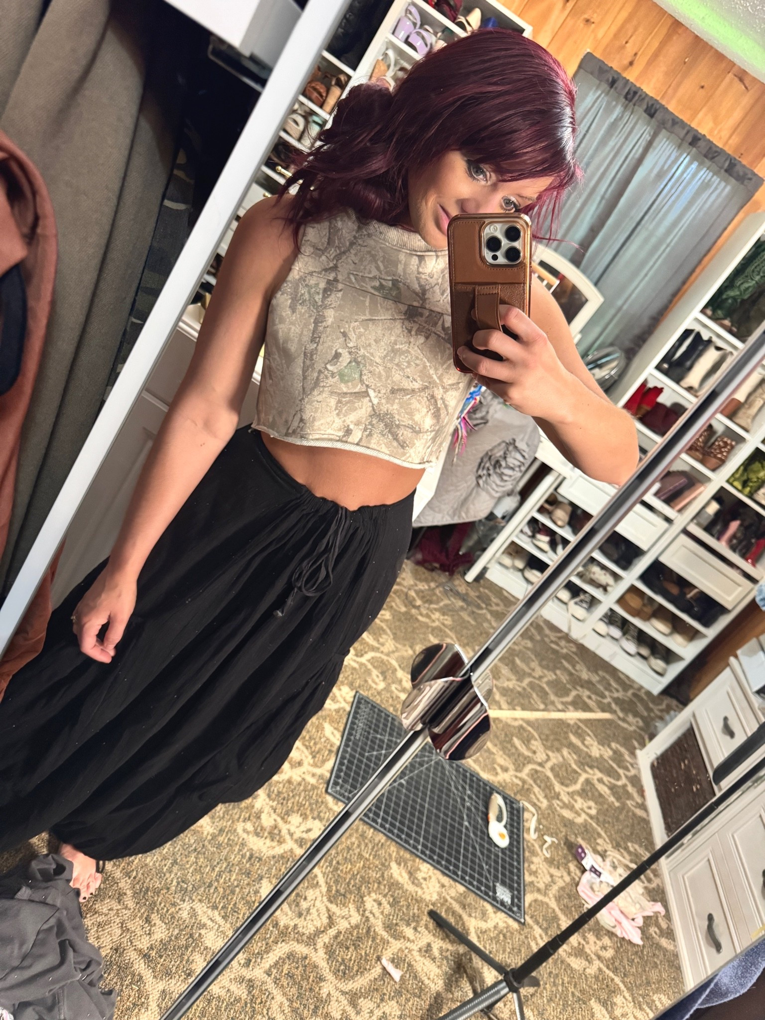 Excuse my mess, been busy chopping up shirts. Wanted to share this camo tank I found on sale at Walmart for like $7! It’s actually a boys shirt, but how freaking cute!? It’s basically a sweatshirt material. 
I’m in a boys size M & just cropped it shorter.

#LTKootd #LTKPetite #LTKSaleAlert