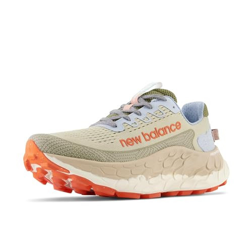 New Balance Men's Fresh Foam X More Trail V3 Running Shoe, Fatigue Green/Poppy, 9 | Amazon (US)