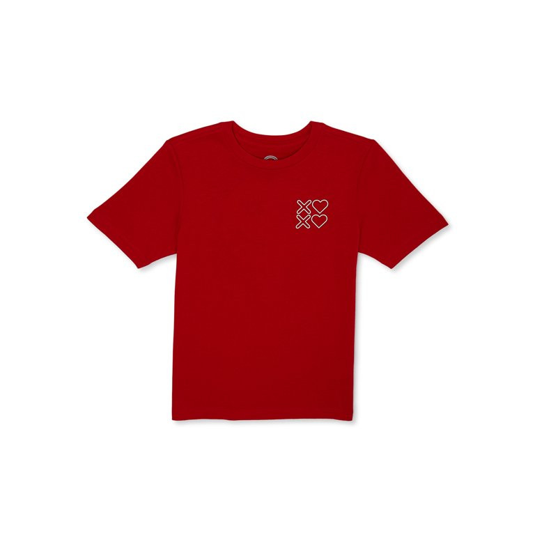 Wonder Nation Boys Valentine's Day Tee with Short Sleeves, Sizes 4-18 | Walmart (US)