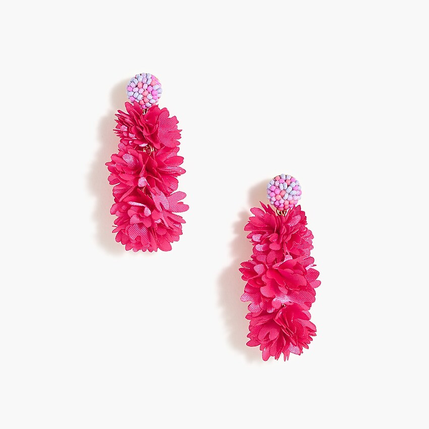 Beaded blossom drop earrings | J.Crew Factory