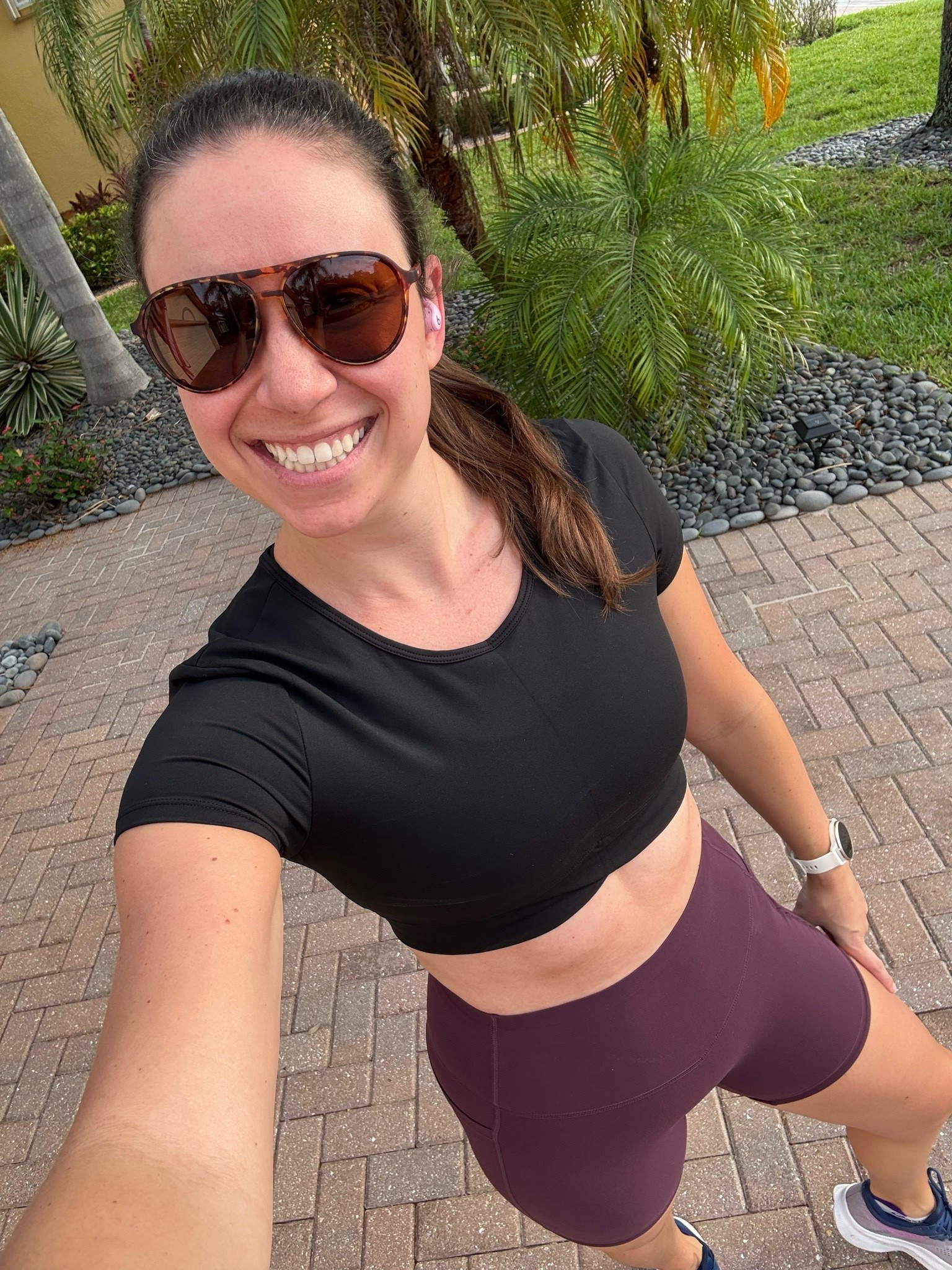 Walking it out in my new favorite halara top, biker shorts, Goodr sunglasses, Saucony Rides and Garmin watch! This cropped tshirt though! Omg! I wish there were more colors!!!fits true to size!

#LTKfitnessgoals #LTKActive #LTKmorningroutine