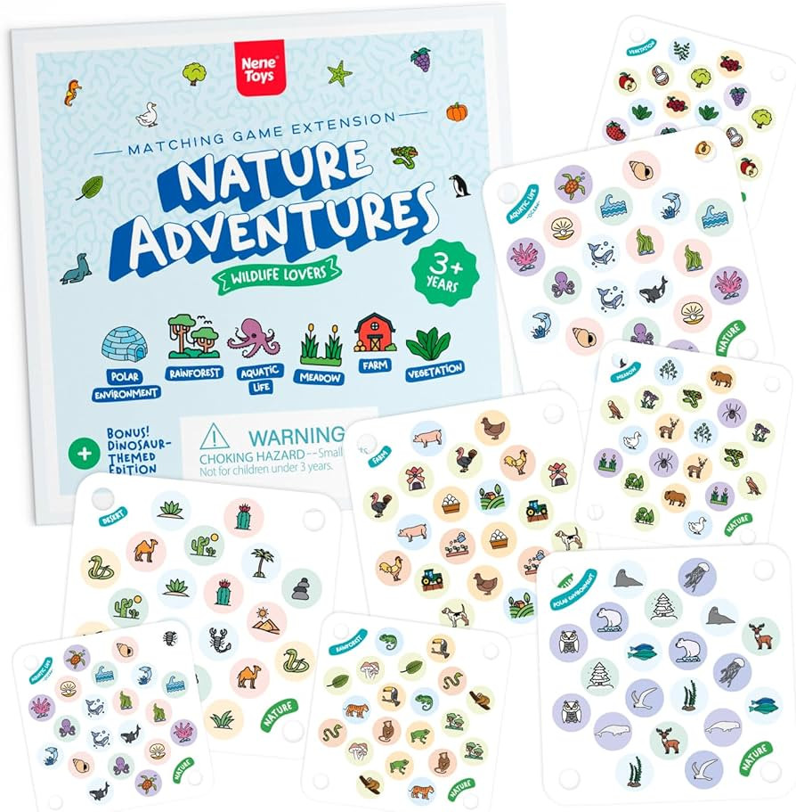Nene Toys Nature Adventures Extension Cards - Extension Set Exclusive Size Ladybug's Memory Game ... | Amazon (US)