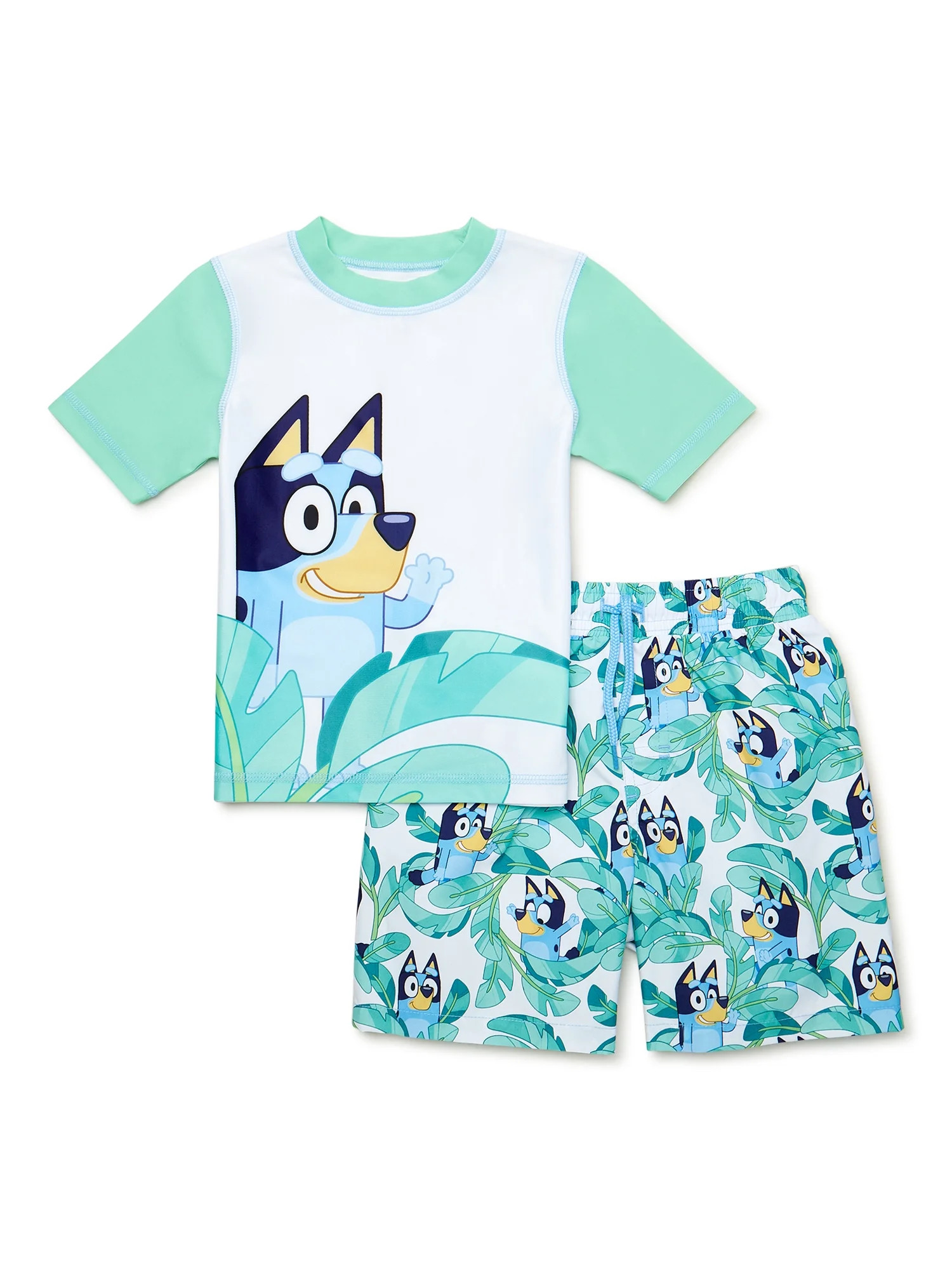 Bluey Toddler Boy Rashguard Swimwear Set, Sizes 2T-5T - Walmart.com | Walmart (US)