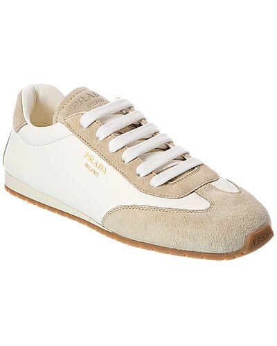 Logo Leather & Suede Sneaker | Gilt & Gilt City