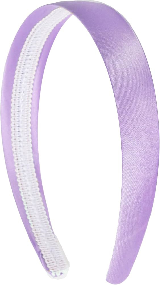 Motique Accessories Lavender 1 Inch Satin Hard Headband for Women and Girls | Amazon (US)