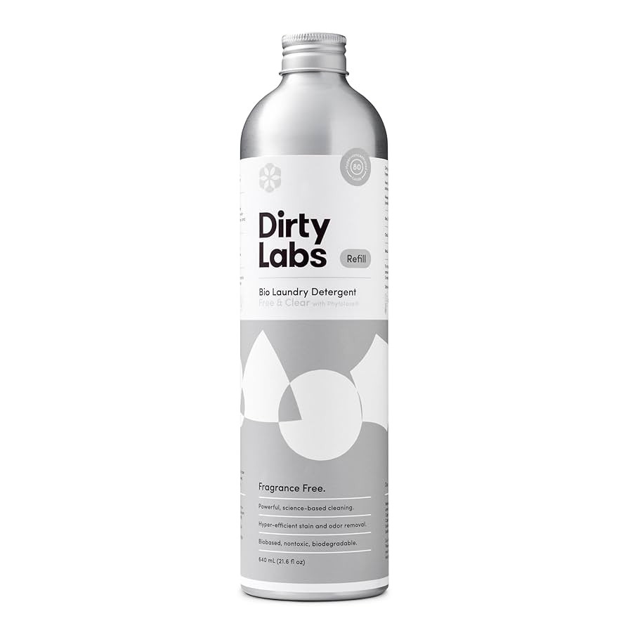 Dirty Labs | Scent Free | Bio Enzyme Liquid Laundry Detergent | 80 Loads (21.6 fl oz) | Hyper-Con... | Amazon (US)