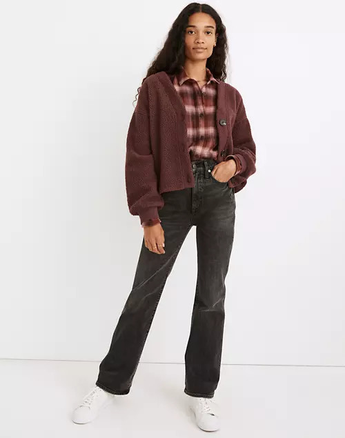 (Re)sourced Fleece Crop Cardigan | Madewell