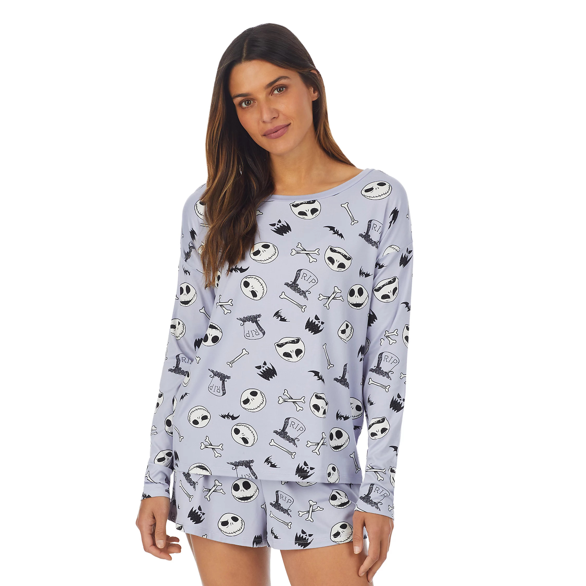 Women's The Nightmare Before Christmas Long Sleeve Pajama Top and Pajama Shorts Set | Kohls | Kohl's
