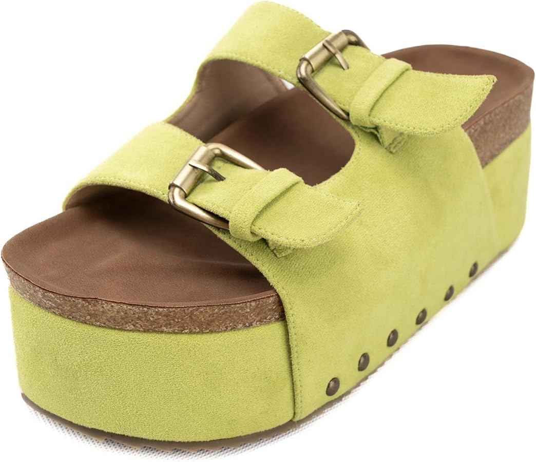 heelchic Platform Sandals Women, Chunky Platform Wedges with Arch Support, Big Buckle Casual Open... | Amazon (US)