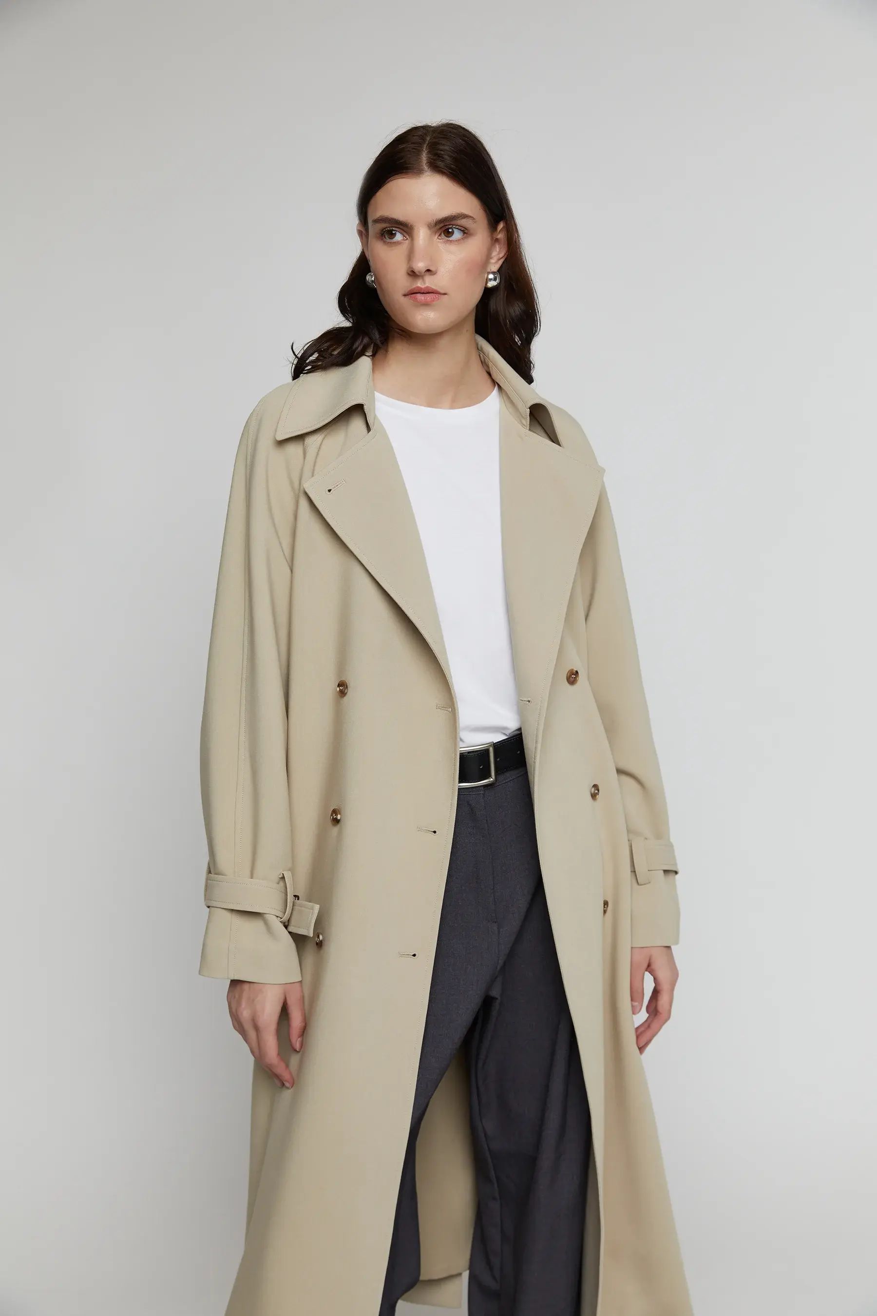 OVERSIZED TRENCH COAT        4.5 star rating   37 Reviews          $188   
 OW-10088-W  Beige  Be... | OAK + FORT