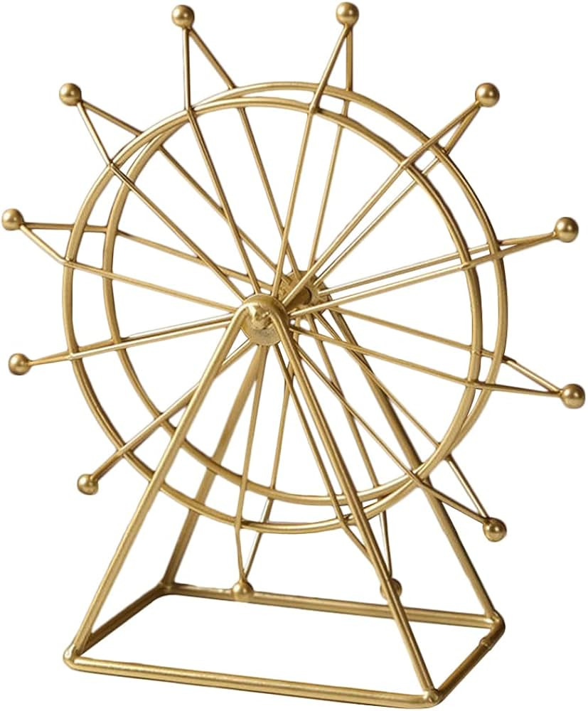 Toyvian Ferris Wheel Centerpiece Rotating Ferris Wheel Toy Iron Wheel Statue Vintage Room Decor f... | Amazon (US)