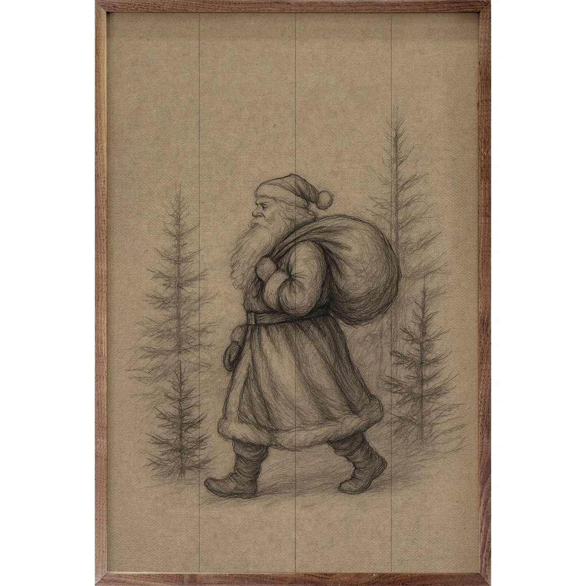 Saint Nick Walking Through Pines | Wayfair North America