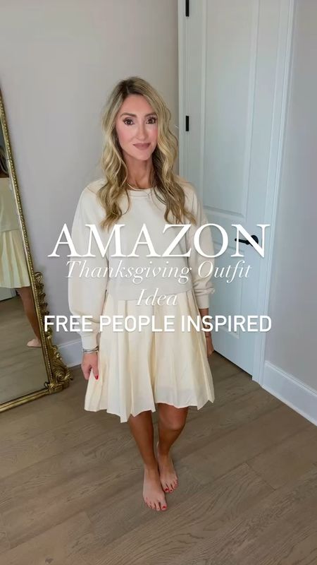 Amazon Thanksgiving outfit idea! Free people inspired dress and comes in 12 colors! 

#LTKHoliday