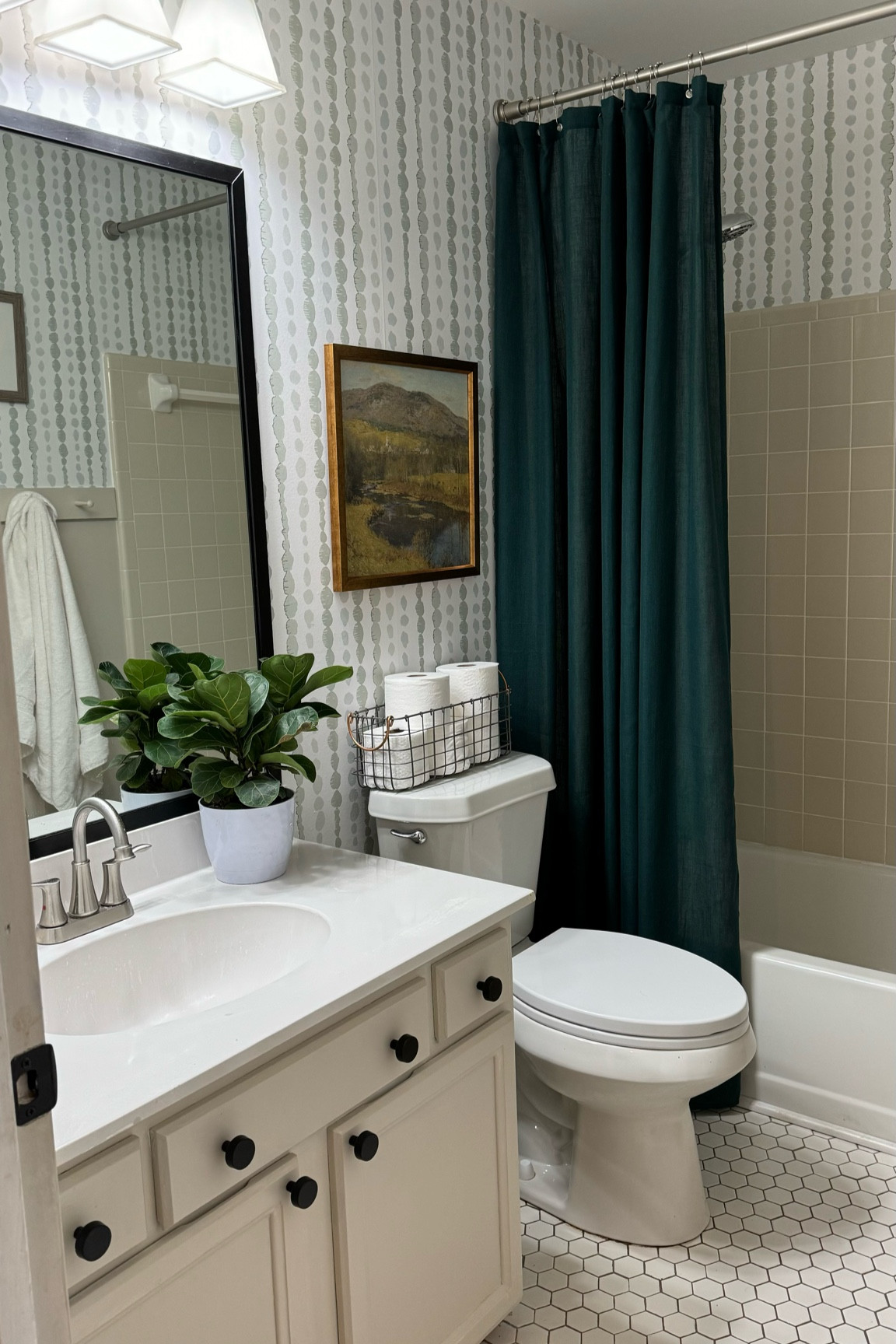 Guest Bathroom Makeover in Green and Cream

#LTKHome