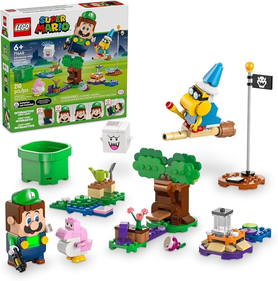 LEGO Super Mario Super Mario Adventures with Interactive Luigi Toy - Building Toys for Kids, Boys... | Amazon (US)