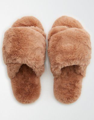 Aerie Fur Slides | American Eagle Outfitters (US & CA)