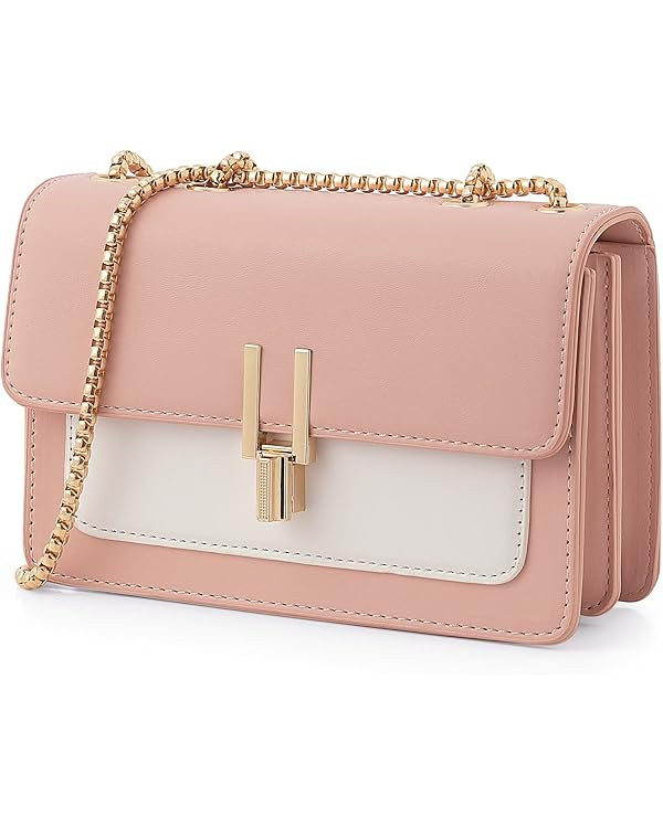Color-Block Crossbody Bags for Women Leather Cross Body Purses Cute Designer Handbags Shoulder Ba... | Amazon (US)