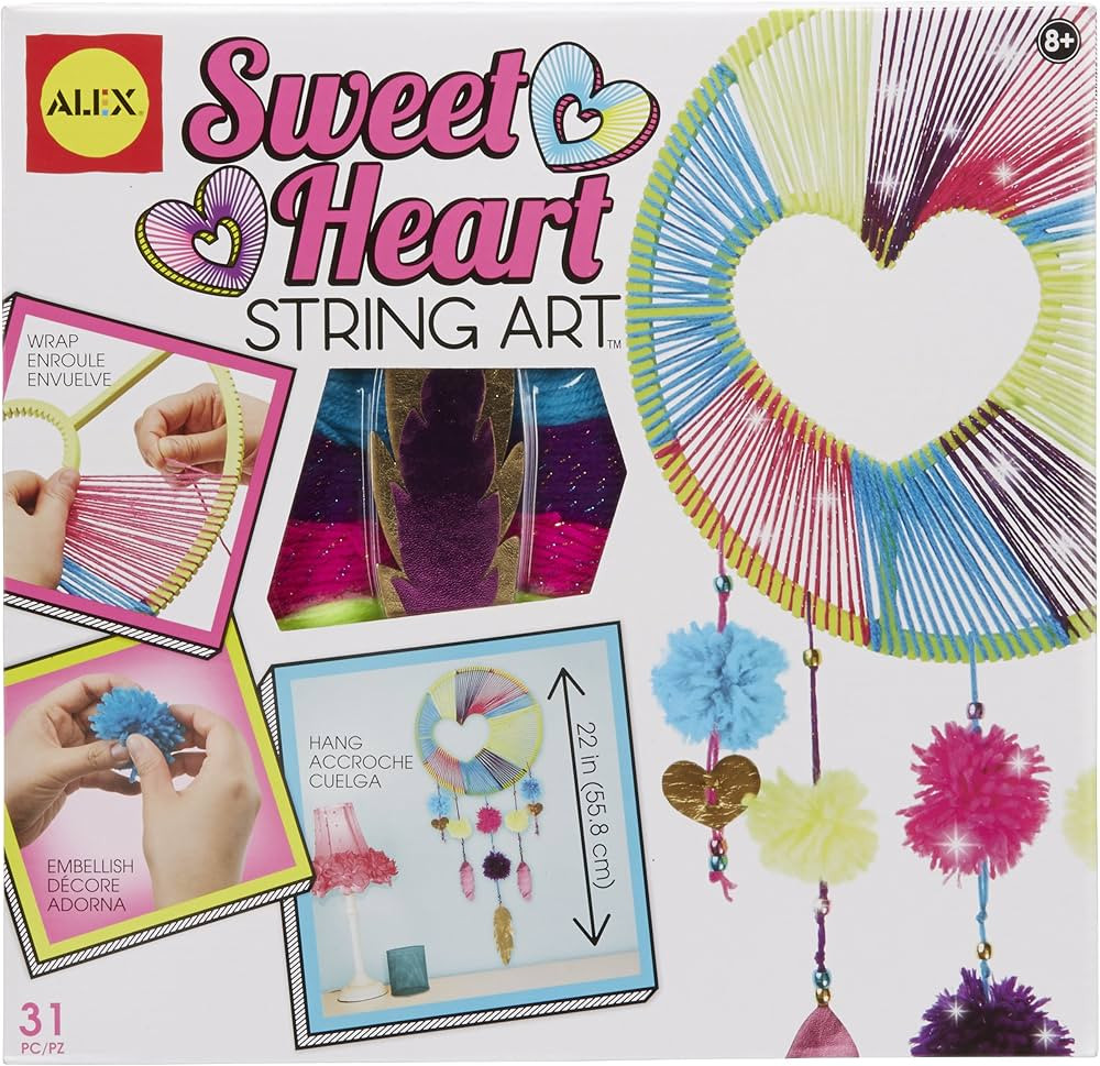 Alex Craft Sweetheart String Art Kids Art and Craft Activity | Amazon (US)
