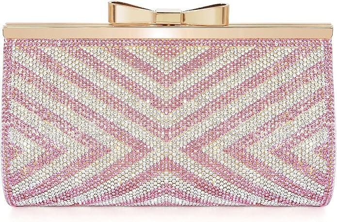 Evening Clutch Bag Cocktail Prom Sparkly Rhinestone Crystal Bride and Bridesmaid Wedding Party Fo... | Amazon (US)