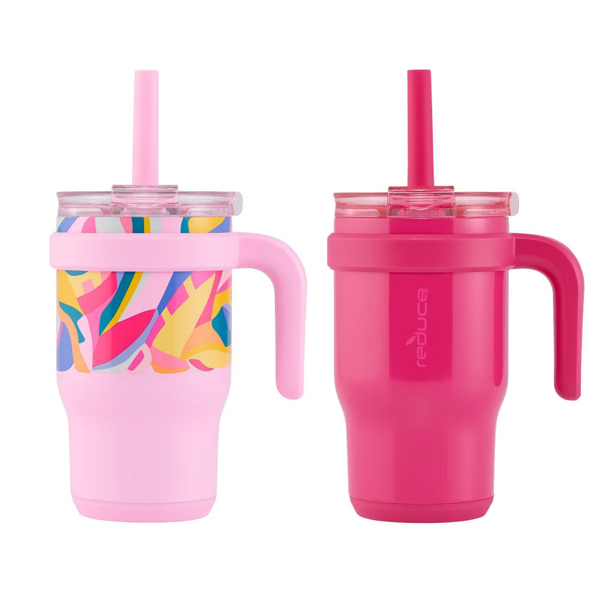 Reduce 14oz 2pk Coldee Kids Mugs with Spill-Proof Straw | Target