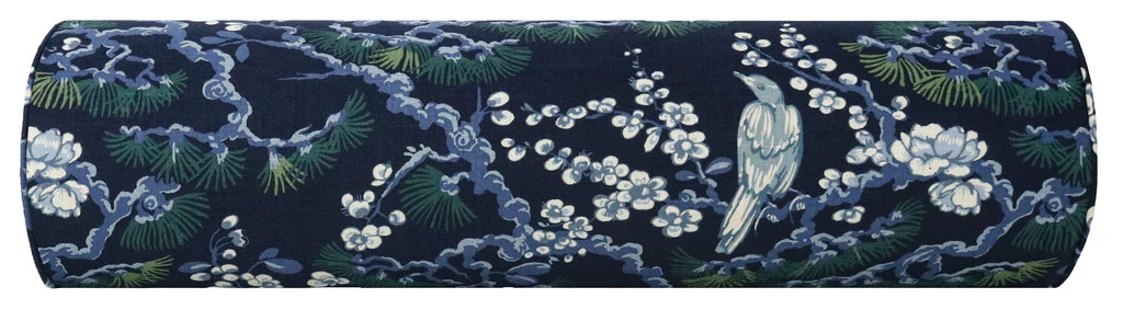 The Bolster :: Trellis Linen Print // Navy | LITTLE DESIGN COMPANY